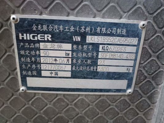 King Long Usado 23 Assentos Autobus Confiável Modelo de Segunda Mão Direção Esquerda