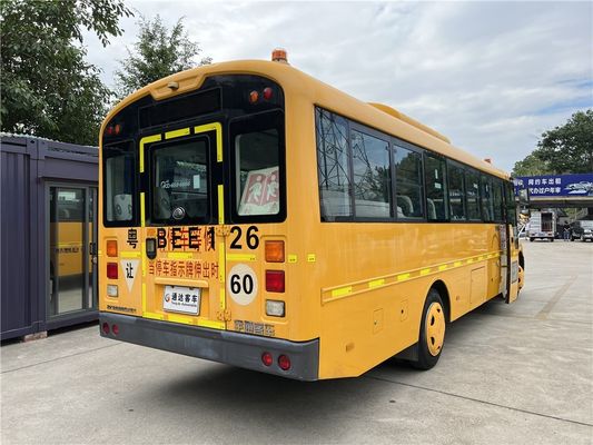 YuTong 46 assentos autocarro escolar renovado transmissão manual amarelo