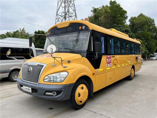 YuTong 46 assentos autocarro escolar renovado transmissão manual amarelo