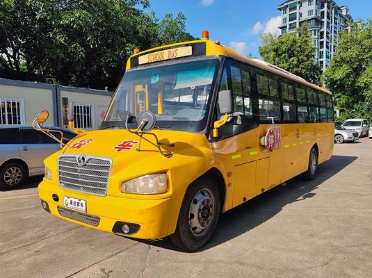Ônibus escolares usados Shaolin 56 lugares LHD Direção de posição com transmissão manual