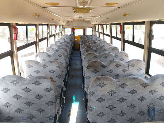 Ônibus escolares usados Shaolin 56 lugares LHD Direção de posição com transmissão manual