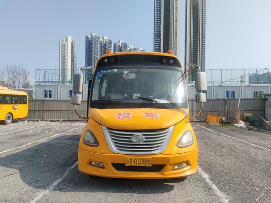 Ônibus King Long de 32 lugares de segunda mão Ônibus escolar amarelo Tipo de combustível diesel