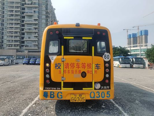 Ônibus King Long de 32 lugares de segunda mão Ônibus escolar amarelo Tipo de combustível diesel