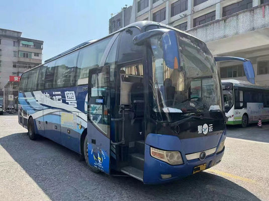 Ônibus usados duráveis de Yutong 47 lugares LHD ônibus turístico de segunda mão com 2 portas