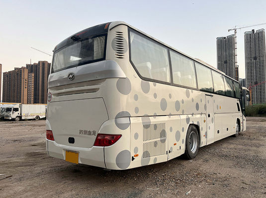 Autocarro de passageiros branco grande usado de 47 lugares Autocarro pré-propriedade com tipo de transmissão manual