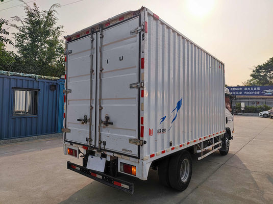 Manual branco Vans de carga pré-propriedade Diesel Isuzu Vans de carga usados Box Truck