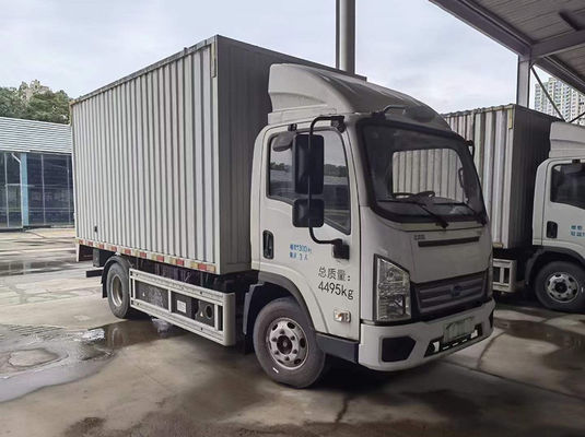 Caminhão de carga elétrico branco automático de segunda mão Caminhão recondicionado com 2 portas