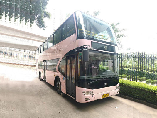 Ônibus de passageiros usados Yucai Diesel 72 lugares Manual ônibus de dois andares de segunda mão