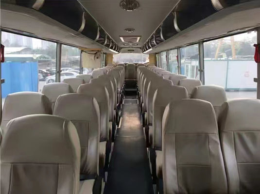 Ônibus de passageiros usado com motor Yucai, 47 lugares, transmissão manual, ônibus urbano usado