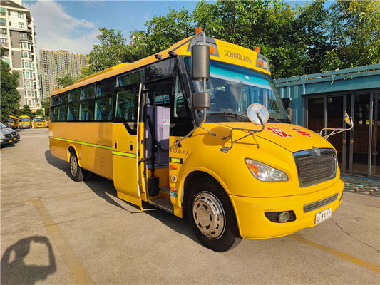Autocarros escolares pré-propriedade amarelos automáticos 46 lugares Van escolar de segunda mão