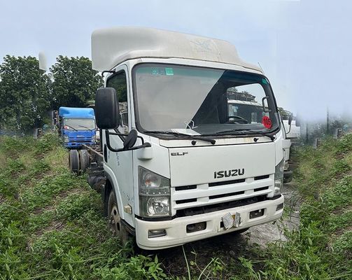Camião usado Isuzu ELF 600p Camião de carga 4KH1 Motor diesel E carroceria branca