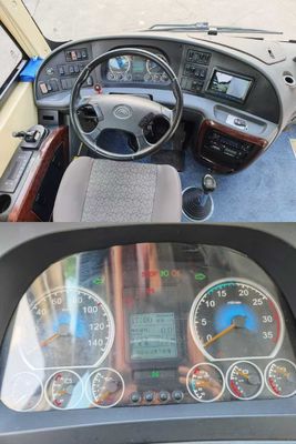 Ônibus de segunda mão de 28 lugares com motor Yuchai de 200 cv e velocidade máxima de 100 km/h