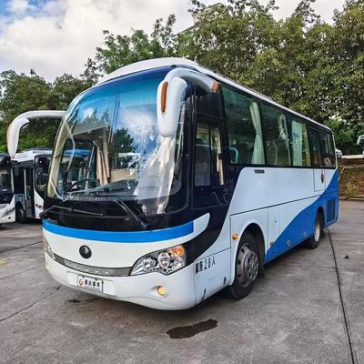 Ônibus de segunda mão de 28 lugares com motor Yuchai de 200 cv e velocidade máxima de 100 km/h