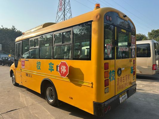 Ônibus escolar de 36 lugares com motor diesel amarelo LHD ZK6669DX7 Uesd Feito na China