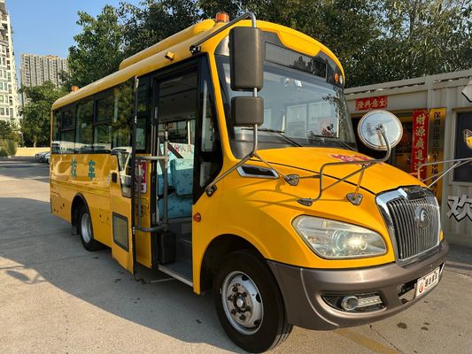 Ônibus escolar de 36 lugares com motor diesel amarelo LHD ZK6669DX7 Uesd Feito na China