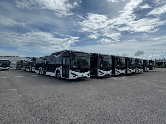 EV Zonson Secong-hand City Bus para 2 portas de passageiros e exterior branco