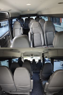 Micro-ônibus Usado de 14 Lugares Diesel Jiangling Transit CN-4 Van com Velocidade Máxima de 145km/h