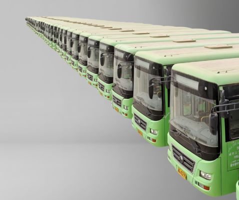Ônibus urbano diesel de 2015 em segunda mão, ônibus verde de 8 metros com direção à esquerda