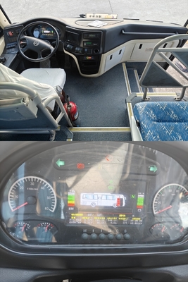 Autocarro elétrico puro de segunda mão com motor elétrico de 48 lugares da Golden Dragon em 2018 com trilho traseiro de 1860