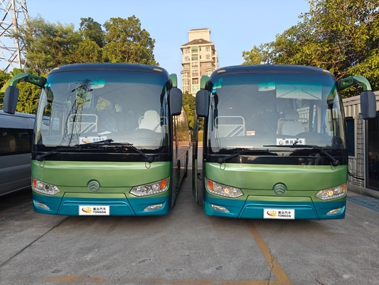 Autocarro elétrico puro de segunda mão com motor elétrico de 48 lugares da Golden Dragon em 2018 com trilho traseiro de 1860