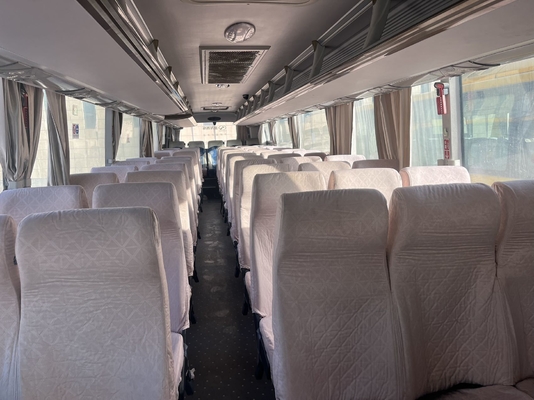 Cinco Ônibus Golden Dragon Amarelos Usados com 63 Assentos Grandes e Motor de 8L a Granel