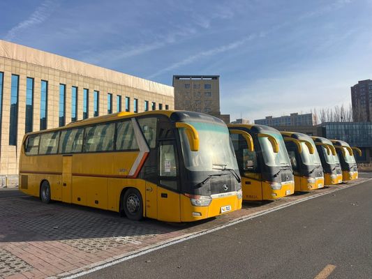 Ônibus Longo Rei Amarelo Usado: Layout de 63 Lugares, Motor Yuchai e Transmissão Manual