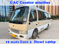 Autocarro de montanha-russa usado GAC 19 lugares 6m LHD Euro 3 Motor diesel 127hp minibus usado